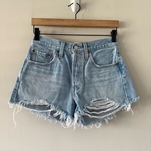 Levi’s Premium 501 Shorts Womens 25 Button Fly High Rise Festival Cut Off Cheeky
